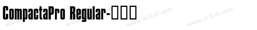CompactaPro Regular字体转换